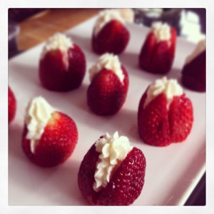 strawberries with clotted cream